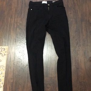 Frame, black stretch high waisted jeans